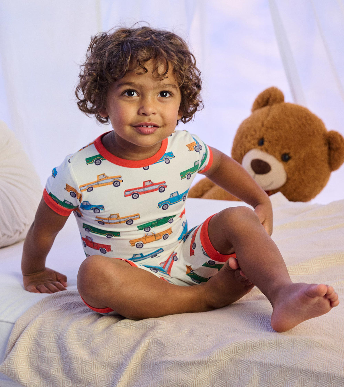 Boys Trucks Bamboo Short Pajama Set - Hatley Boys