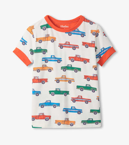 Boys Trucks Bamboo Short Pajama Set - Hatley Boys