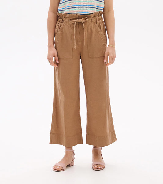 Tie Front Pants - Tiger's Eye - Hatley Women