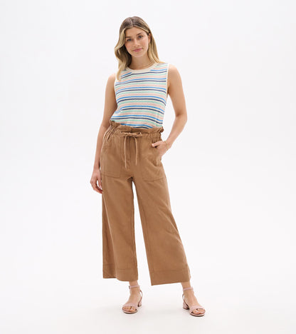 Tie Front Pants - Tiger's Eye - Hatley Women