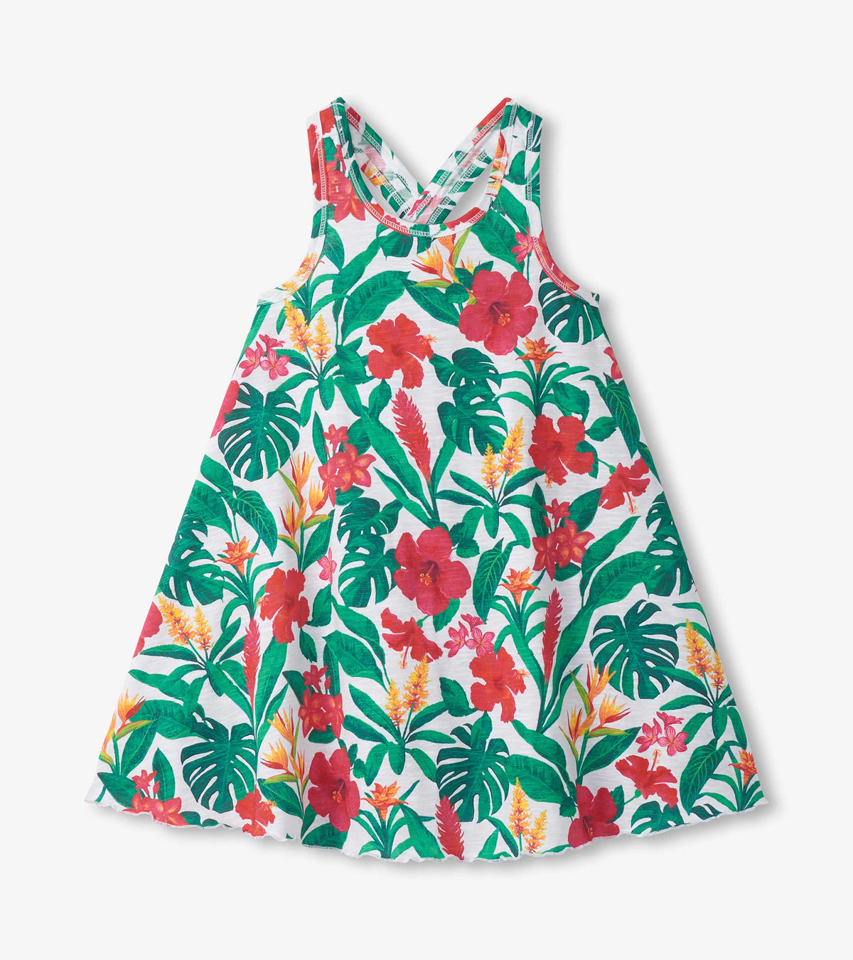 Girls Tropical Flowers Trapeze Dress - Hatley Girls