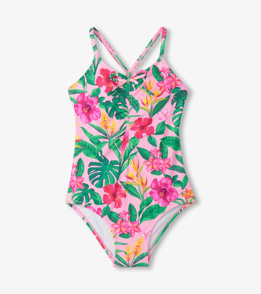 Girls Tropical Flowers One-Piece Swimsuit - Hatley Girls