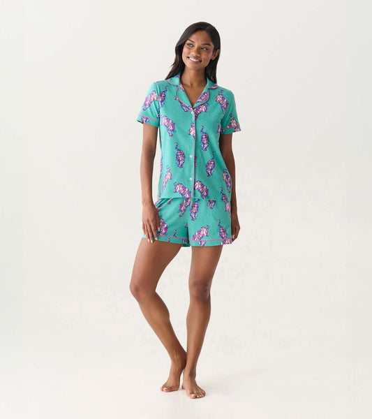 Women's Fierce Tigers Short Pajama Set - Hatley Women