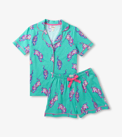 Women's Fierce Tigers Short Pajama Set - Hatley Women