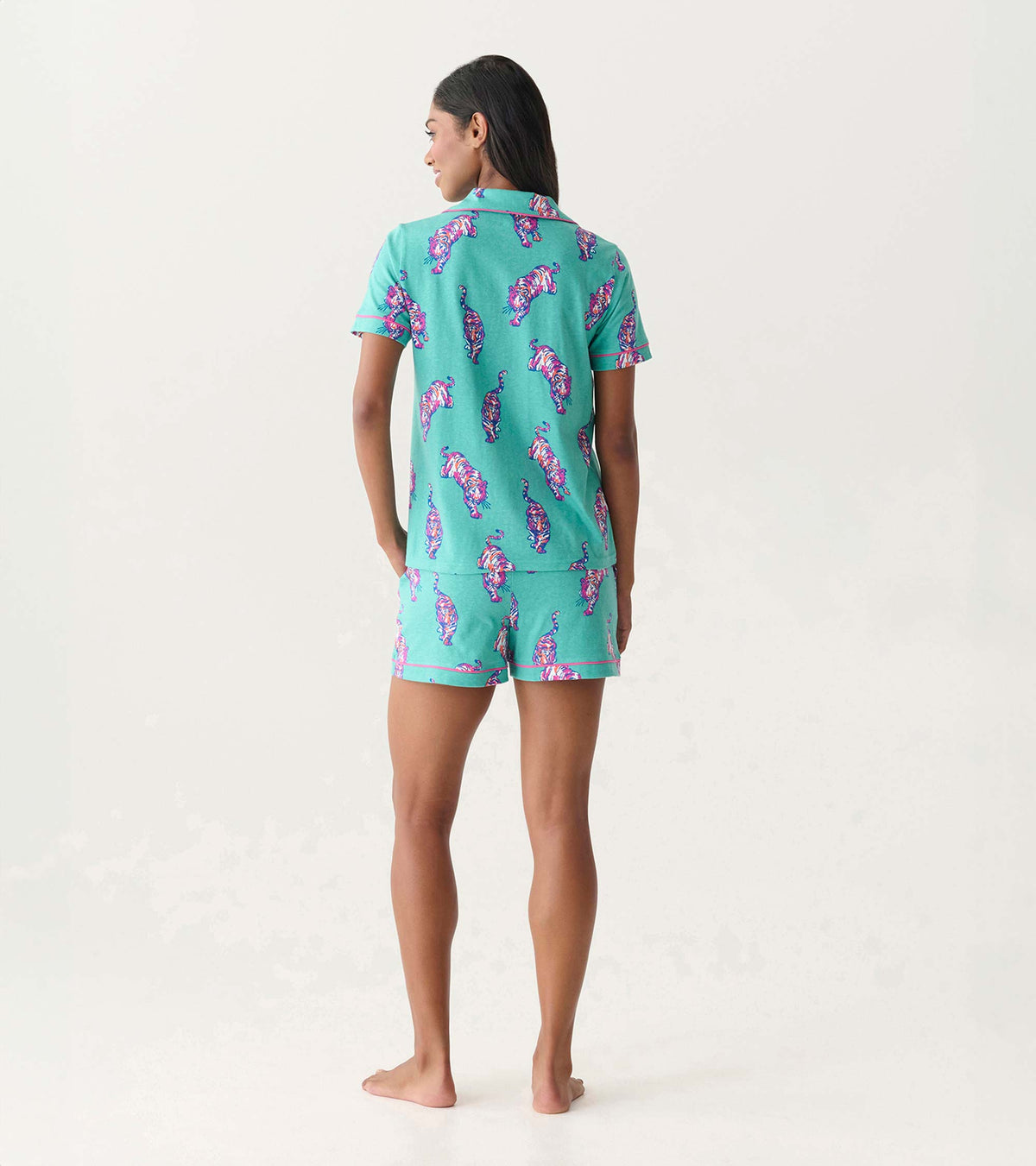 Women's Fierce Tigers Short Pajama Set - Hatley Women
