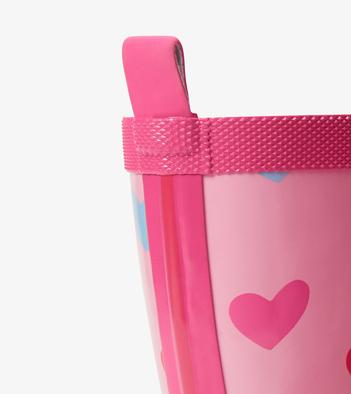 Girls Pink Hearts Shiny Rain Boot - Hatley Girls