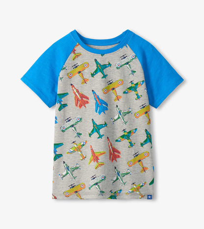 Boys Vintage Aircrafts Raglan T-Shirt - Hatley Boys