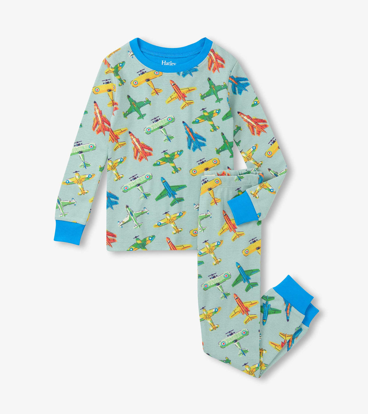 Boys Vintage Aircrafts Cotton Pajama Set - Hatley Boys