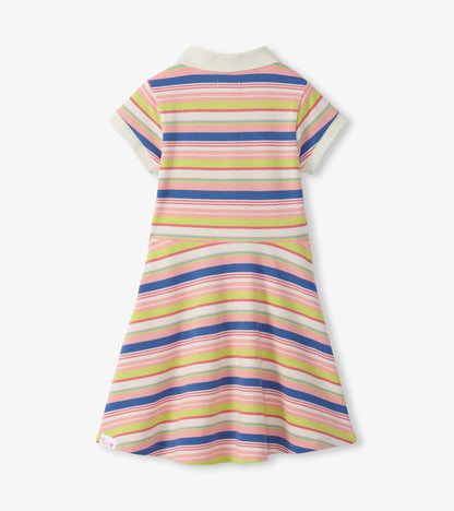 Girls Vintage Camp Stripe Pique Polo Dress - Hatley Girls