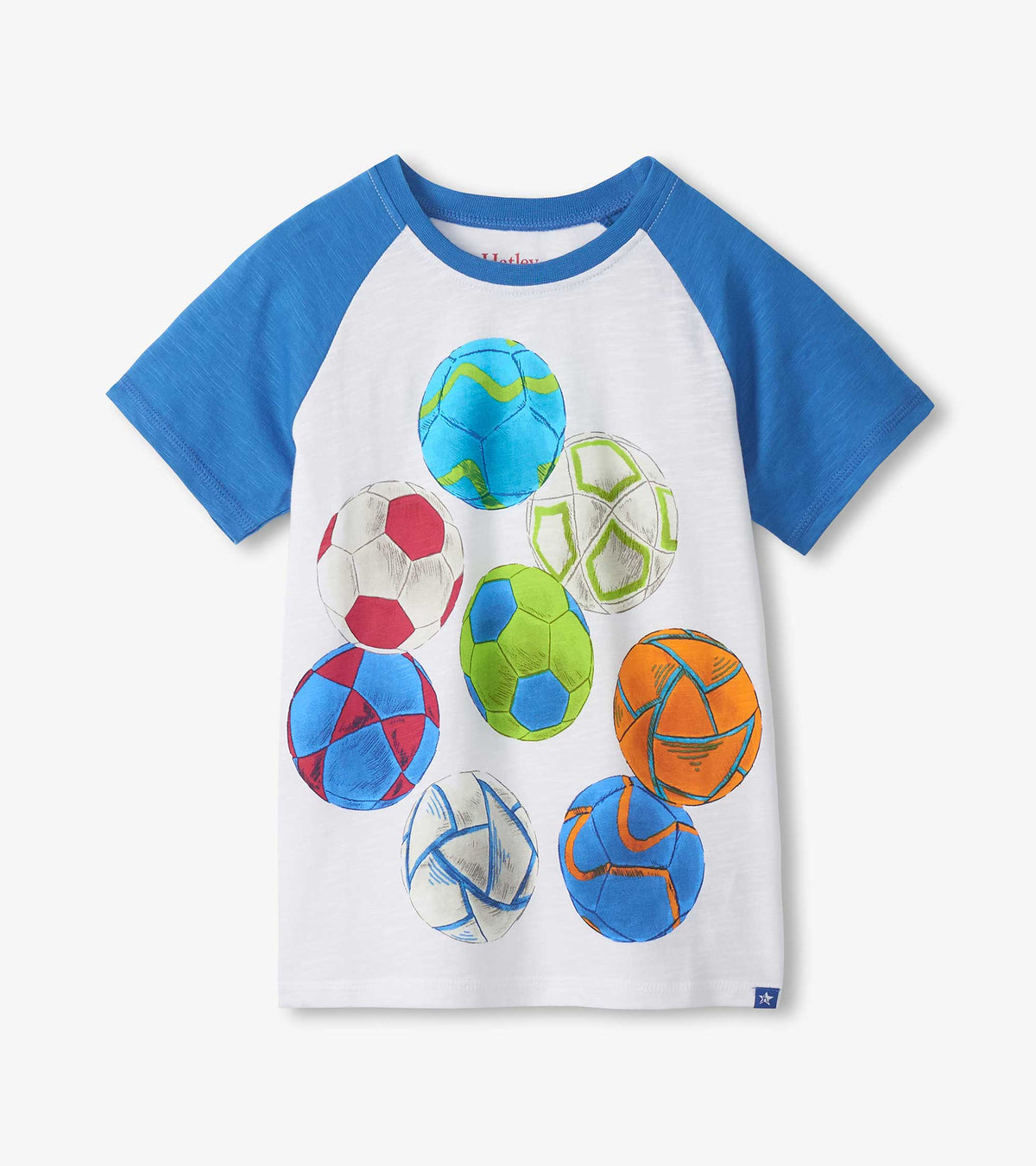 Boys Soccer Balls Raglan T-Shirt - Hatley Boys