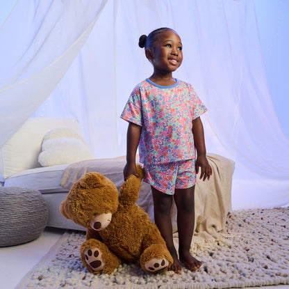 Girls Whimsical Flowers Short Sleep Set - Hatley Girls