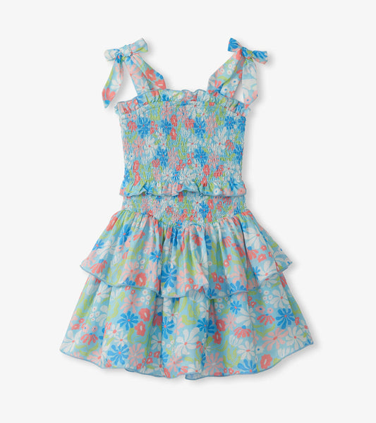 Girls Whimsical Flowers Smocked Angel Dress - Hatley Girls