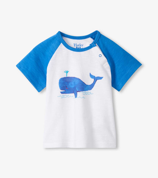 Baby & Toddler Boys Spouting Whale Raglan T-Shirt - Hatley Baby & Toddler
