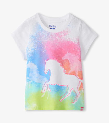 Girls Running Horses Graphic Tee - Hatley Girls