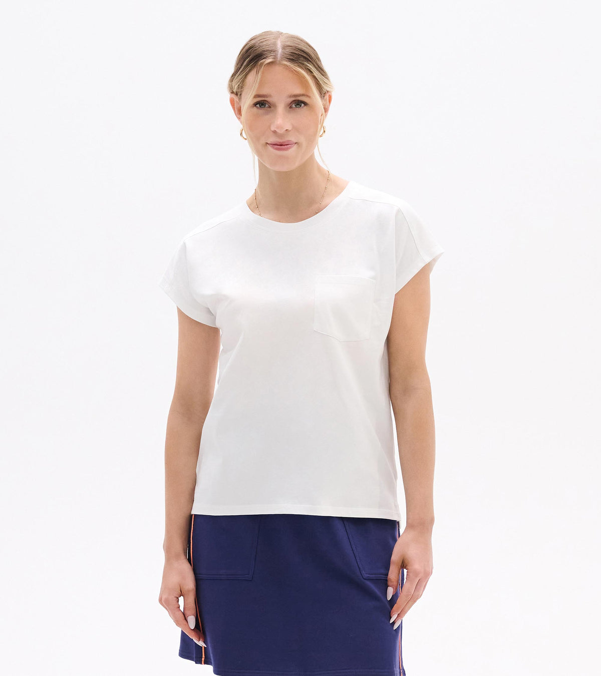 Ella Relaxed Tee - White - Hatley Women