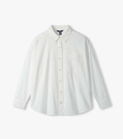Relaxed Button Down - White - Hatley Women