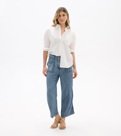 Relaxed Button Down - White - Hatley Women