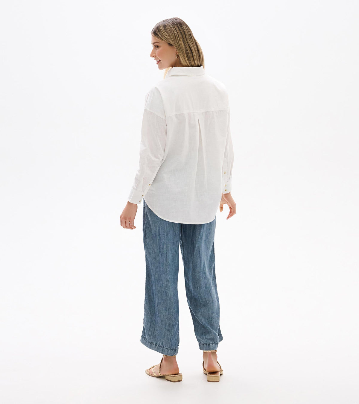 Relaxed Button Down - White - Hatley Women