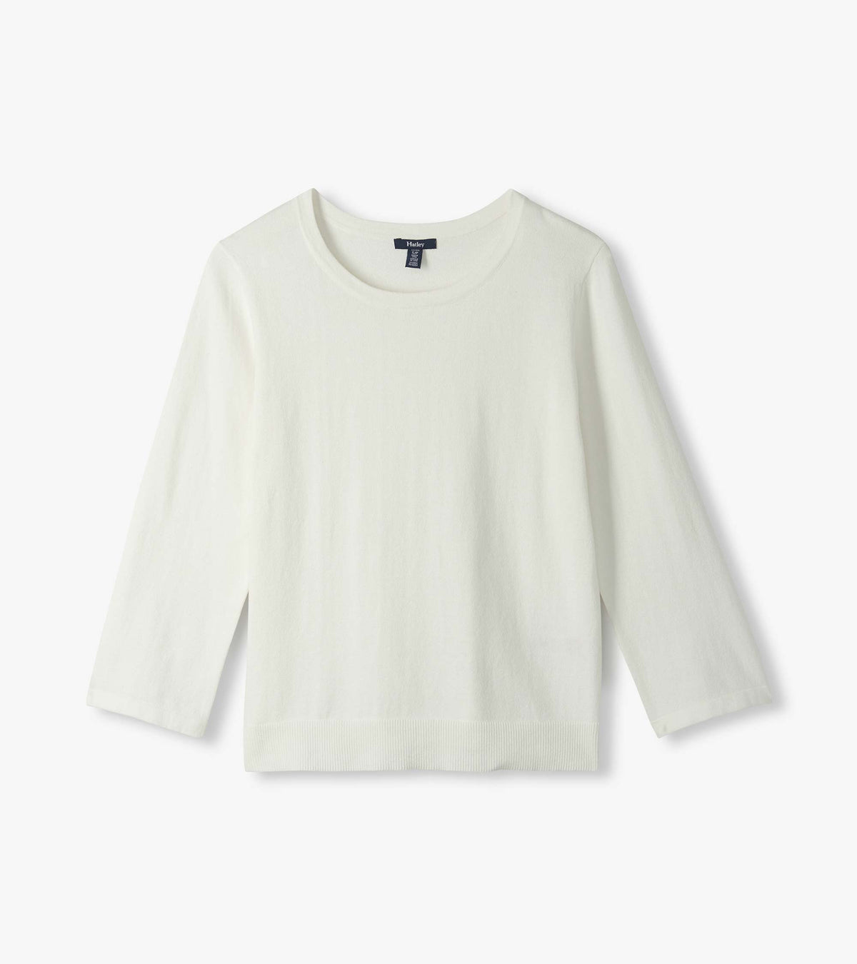 3/4 Sleeve Knit Top - White - Hatley Women