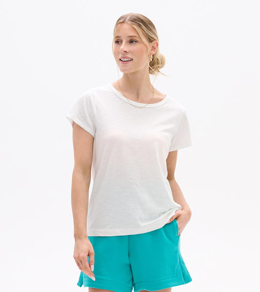 Essential Crew Neck Tee - White - Hatley Women