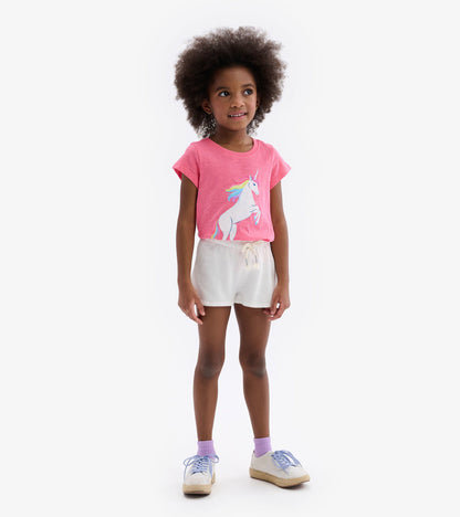 Girls White Adventure Shorts - Hatley Girls