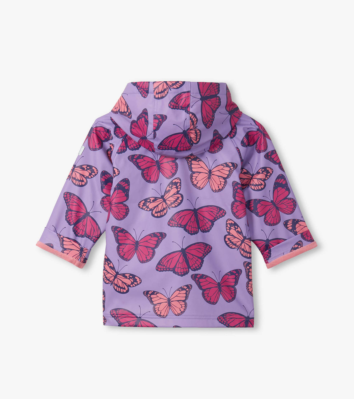 Girls Violet Butterflies Rain Jacket - Hatley Girls