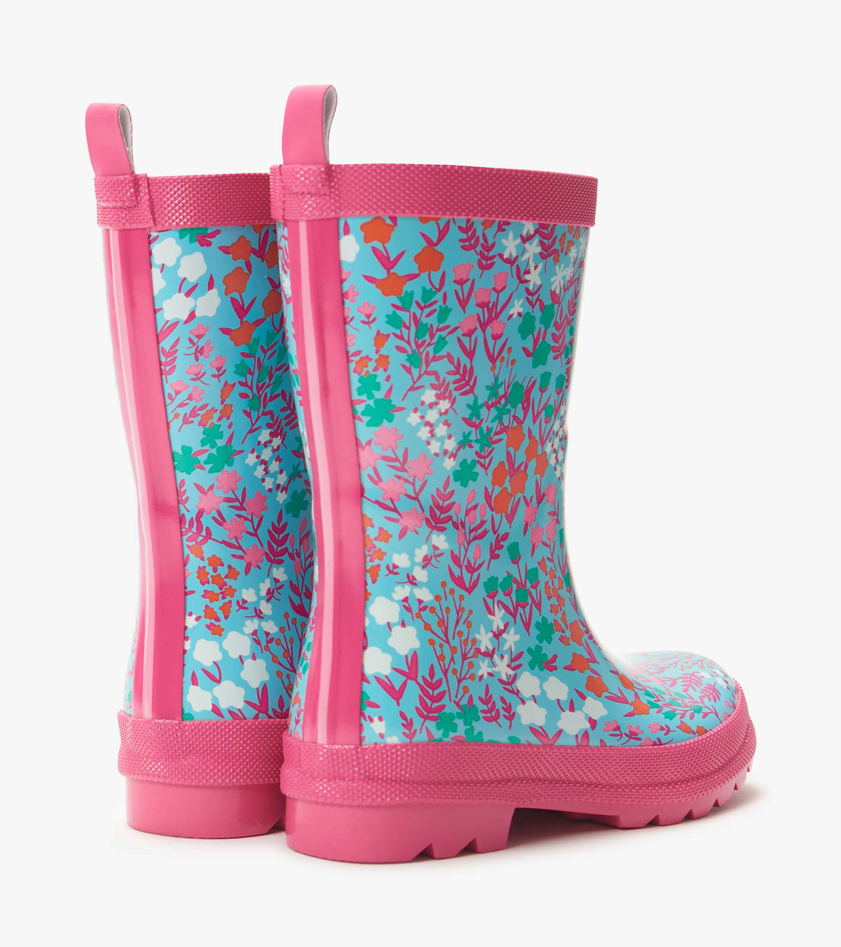Girls Wildflowers Shiny Rain Boots - Hatley Girls