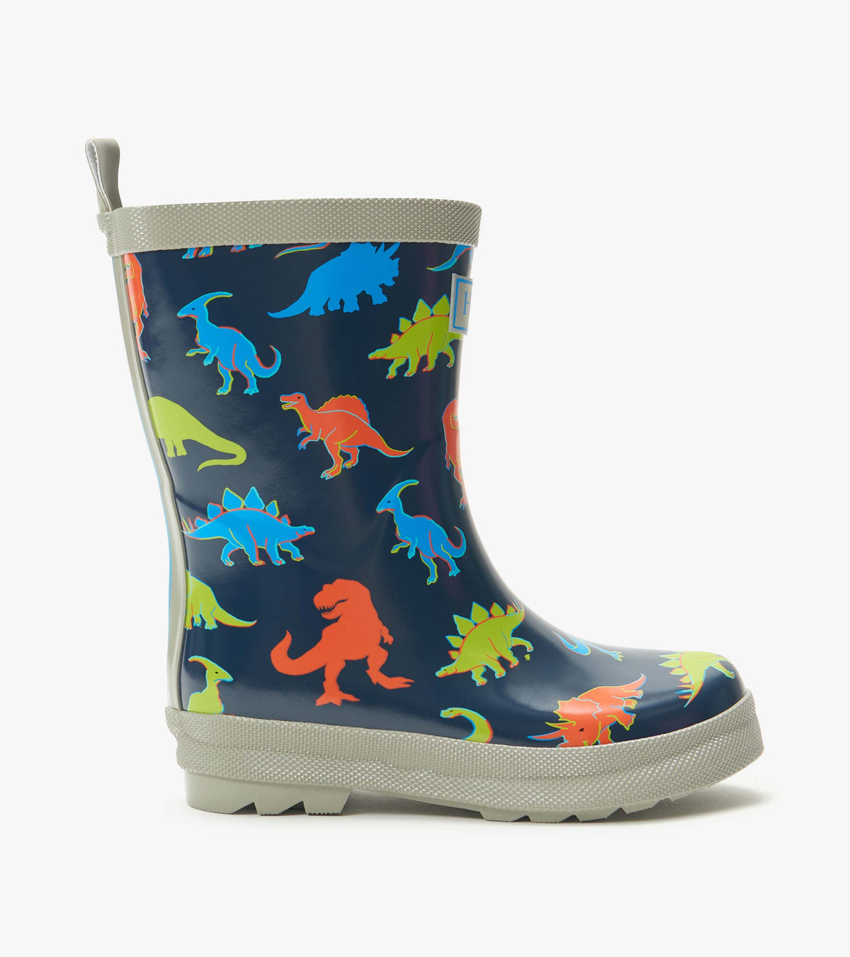 Boys Neon Dinos Shiny Rain Boots - Hatley Boys