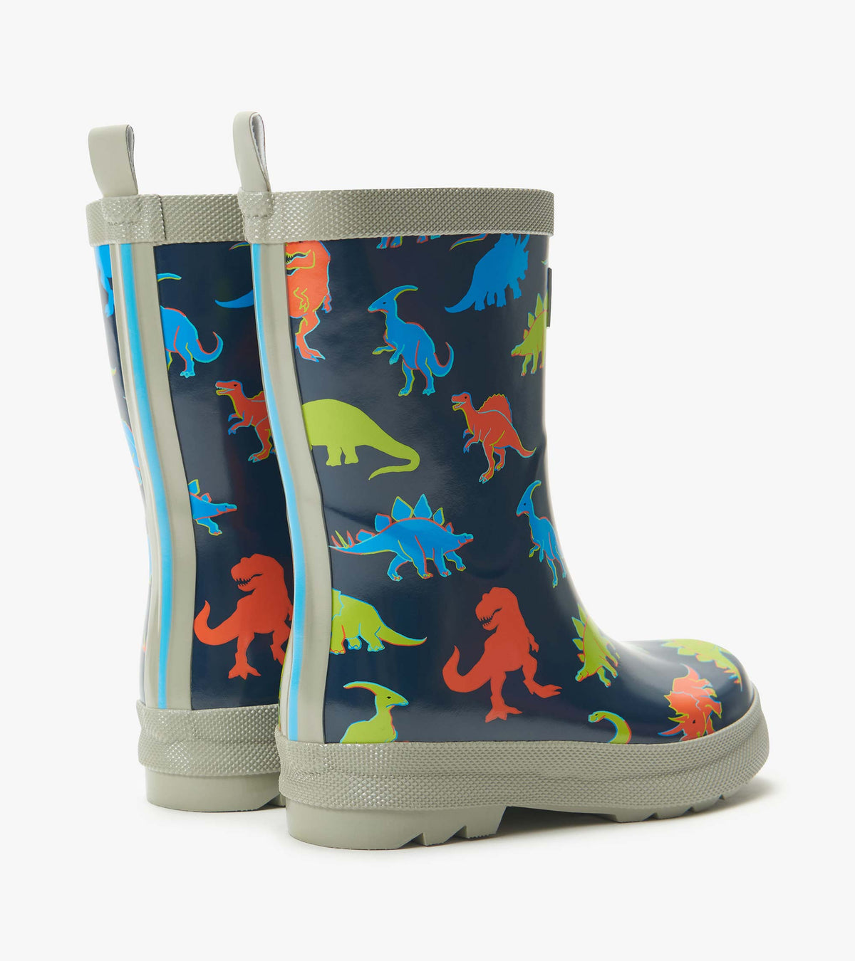 Boys Neon Dinos Shiny Rain Boots - Hatley Boys